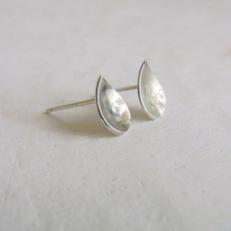 金箔の雪　ピアス / SV925,K18YG