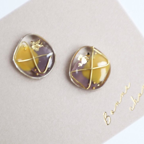 秋♡さつまいもカラー レジンアクセサリー イヤリング/ピアス 