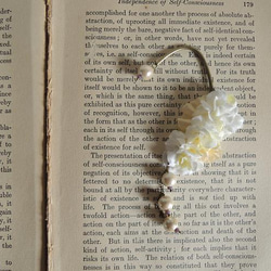 小花とコットンパールのイヤーカフ　（ホワイト）　 1枚目の画像