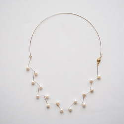 pearl choker necklace [WHITE] 3枚目の画像