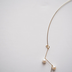 pearl choker necklace [WHITE] 5枚目の画像