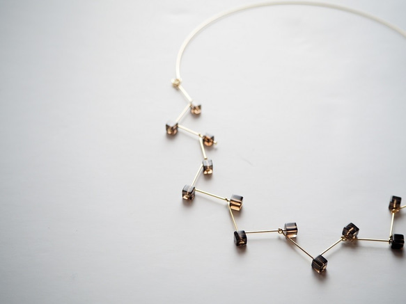 smoky quartz choker necklace [スモーキークォーツ] 1枚目の画像
