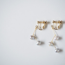 pearl asymmetry pierce/earring [SILVER] 1枚目の画像