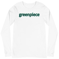 長袖 Tシャツ greenpiece 白 綿100% ユニセックス S,M,L,XL,XXL サイズ 3枚目の画像