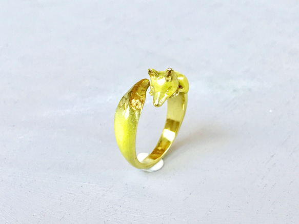 巻きつき狐リング 2枚目の画像