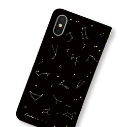 プラネタリウム＊12星座　帯なしハイクオリティ手帳型ケース　iPhoneケース 2枚目の画像