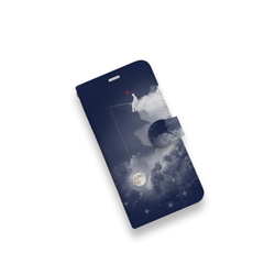 月をかける少年★Night　手帳型ケース/スマホケース/多機種対応/iPhone/Xperia/Galaxy/AQUOS 2枚目の画像