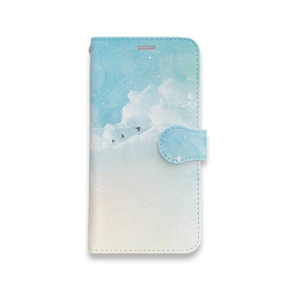 夏雲 ＊Water Color＊　手帳型ケース/スマホケース/多機種対応/iPhone/Xperia/Galaxy 5枚目の画像