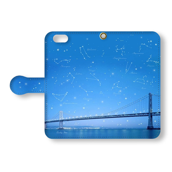 Golden Gate Bridge★12星座(Blue)　手帳型ケース/スマホケース/多機種対応/iPhone 2枚目の画像