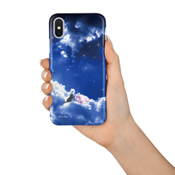 雲の上の宝石と猫　スマホケース/iPhoneケース/Xperia/Galaxy/AQUOS/ARROWS 2枚目の画像