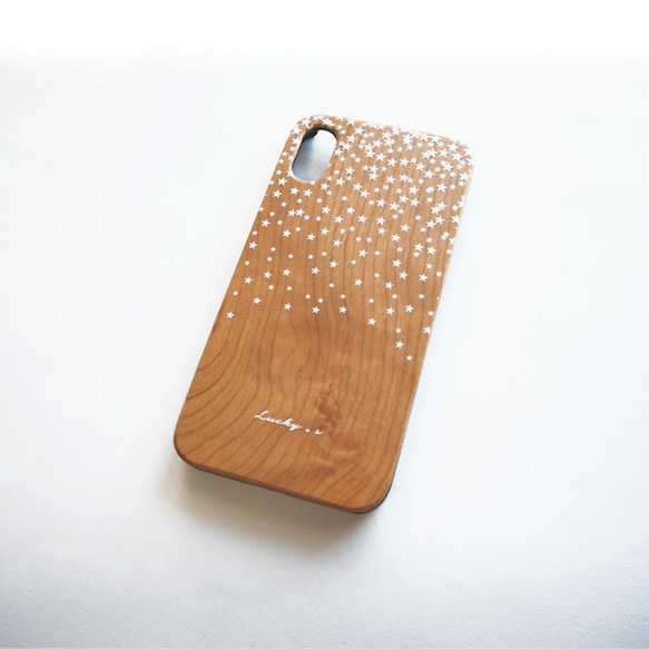 Twinkling Stars★　ウッドケース　iPhone14 iPhone13 iPhone12 他機種対応 2枚目の画像