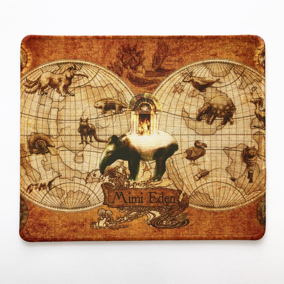 マウスパッド 大判サイズ 「幻想世界地図-琥珀-」 2枚目の画像
