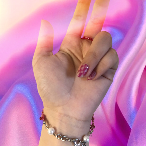 ハンドジュエリー　リングブレスレット Garden of Eden｜シームレス カーブ リンク ブレス ブレスレット