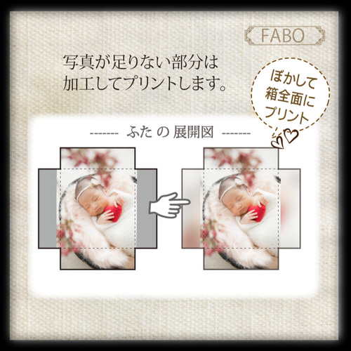 お気に入りの写真でフォトパネルにもなるオリジナルボックス