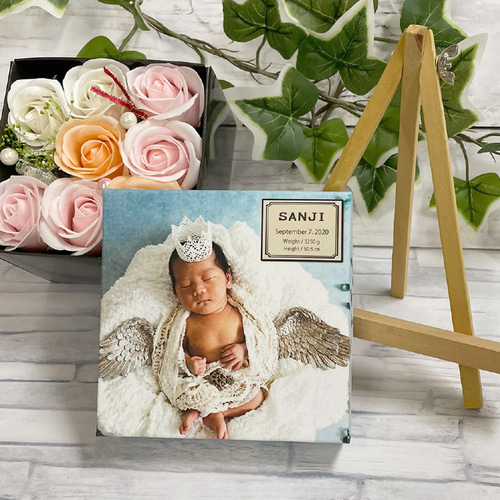 お気に入りの写真でフォトパネルにもなるオリジナルボックス