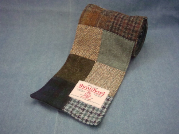 ハリスツイード パッチワーク マフラー ストール MBK1 通販 337033