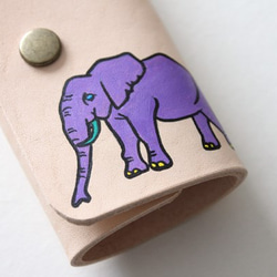 鑰匙包/天然紫色大象 第2張的照片