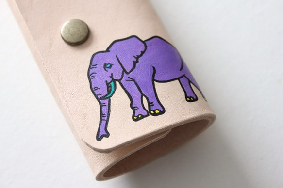鑰匙包/天然紫色大象 第2張的照片
