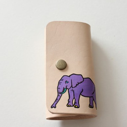 鑰匙包/天然紫色大象 第1張的照片