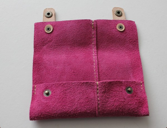 麂皮紙巾盒/粉紅色 第4張的照片