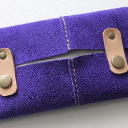 麂皮紙巾盒/紫色 第2張的照片