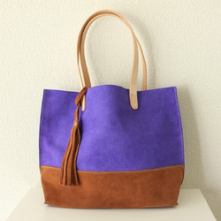 絲絨的手提包/醇厚的紫色 第1張的照片