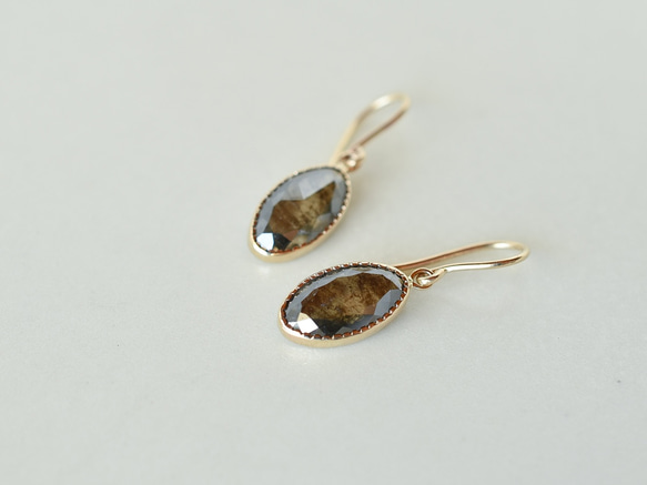 Ombre Diamond Earrings Long Oval 6枚目の画像