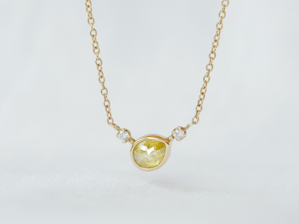 littlest bouquet Diamond Necklace Yellow lily 6枚目の画像