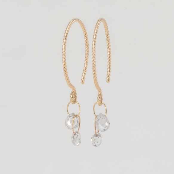 Dew Drops Diamond Earrings 1枚目の画像