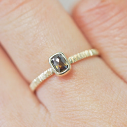 Mocha Brown Square Diamond Ring 2枚目の画像