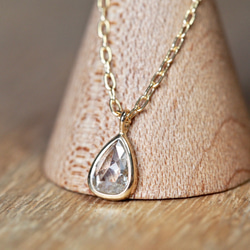 Old Rose Cut Drop Diamond Necklace 3枚目の画像