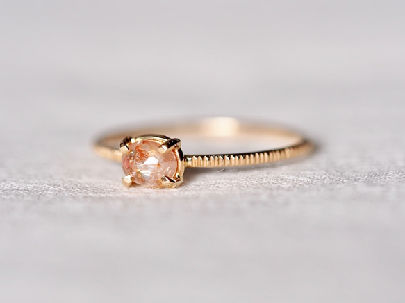 Peach Rose Diamond Ring 2枚目の画像