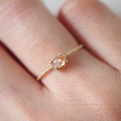 Peach Rose Diamond Ring 3枚目の画像
