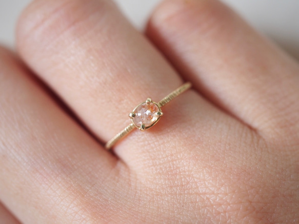 Peach Rose Diamond Ring 3枚目の画像