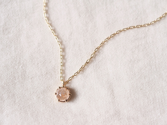 Pink Marble Diamond Necklace 3枚目の画像