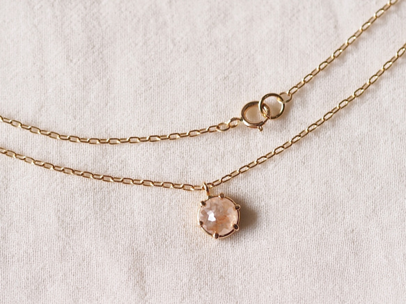 Pink Marble Diamond Necklace 4枚目の画像