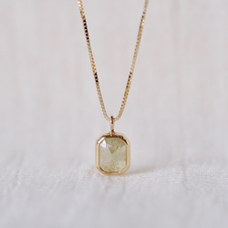 Soft Sage Square Diamond Necklace 1枚目の画像