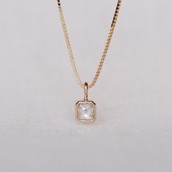 Baby Square Diamond Necklace / Mist 1枚目の画像