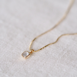 Baby Square Diamond Necklace / Mist 2枚目の画像