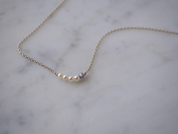 gentle love necklace white gold 1枚目の画像