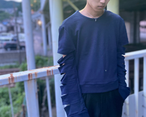 Brook ネイビー スウェット トレーナー Brook ネイビー スウェット