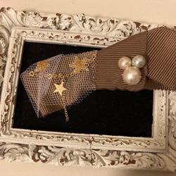 大人リボンのヘアクリップ 1枚目の画像