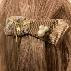 大人リボンのヘアクリップ 2枚目の画像