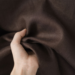 [染色不均勻！]亞麻襯衫Dolman袖子，前面有縫Tuck / Adove棕色t025c-abn2 第5張的照片