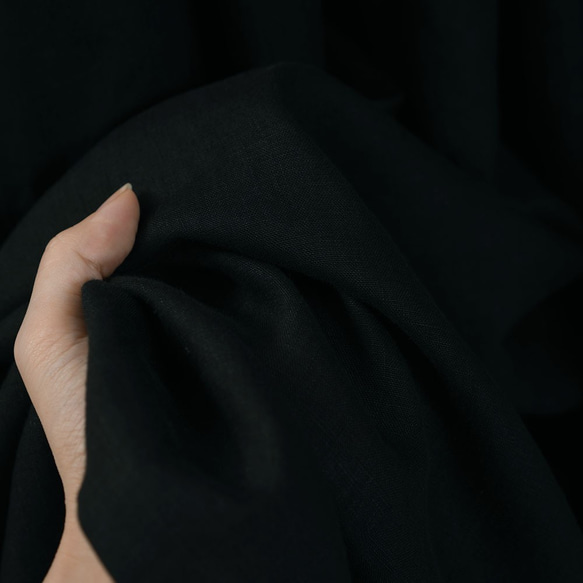 [wafu] 亞麻洋裝 無袖洋裝 / 黑色 a018a-bck1 第5張的照片