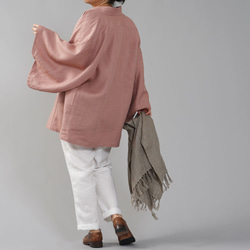 【和服】中厚亞麻外罩男女通用和服和服和服/麻衣明郎 h037h-asa2 第2張的照片