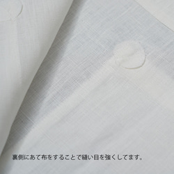 [Wafu]中等厚度的亞麻圍裙，兩側有2個口袋短圍裙/白色z001c-wht2 第10張的照片