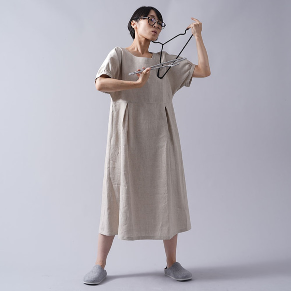 [Wafu / Haruiro]亞麻Makiki衣架亞麻衣架纏繞有45度斜度的鋼製衣架/ z000z-hbm1 第4張的照片