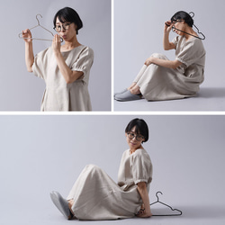 [Wafu / Haruiro]亞麻Makiki衣架亞麻衣架纏繞有45度斜度的鋼製衣架/ z000z-hbm1 第6張的照片