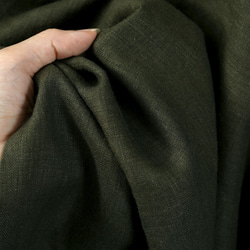 【和服】中厚亞麻罩披風斗篷罩衫/卡其色 h029a-khk2 第5張的照片